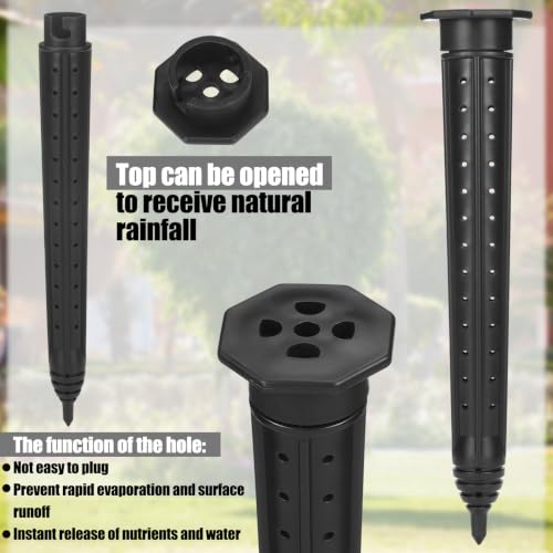Briwooody 6 Pack Garden Watering Stake Deep Root Irrigation Spike, 14 Inch - size: 14 Inch