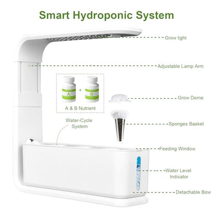TerraSol 3-Pod Smart Indoor Garden Hydroponic Growing System with LED Grow Light – Countertop Herb Garden Kit for Kitchen – Automatic Water Circulation Indoor Planter for Herbs, Vegetables & Flowers
