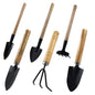 6 Pcs Mini Garden Tools Set, Iron Kit Including Hand Shovel, Transplant Shovel and Hand Rake for Succulent/Bonsai & Pot Plants - style: 6 Pcs