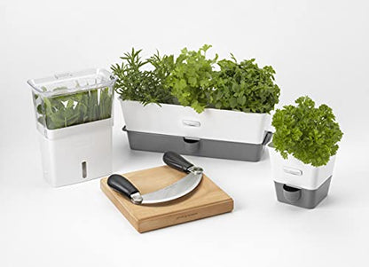 Cole & Mason Burwell Self-Watering Potted Herb Keeper - size: Triple Fresh Herb Keeper