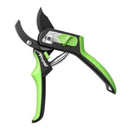 AIRAJ 8" Anvil Garden Shears,1.57” Cut Pruning Shears Garden Scissors Tools