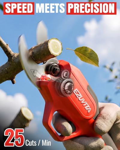 Cordless Electric Pruning Shears - color: Red and Black