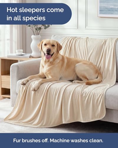 Cooling Blanket for Hot Sleepers - Cold Blanket Queen Size - Beige, 90 x 90 - color: 03 - Beige, size: Full / Queen (90" x 90")