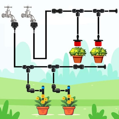 10 Pack 1/4 Inch Drip Irrigation Shut Off Valve Fittings - 1/4'' Drip Line Push-to-Fit Switch Valve Connectors for 1/4 Inch Drip Irrigation Tubing Regulate Water Flow - size: 1/4" Push-to-connect Valve