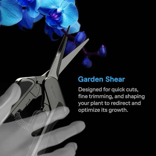AC Infinity Ergonomic Pruning Shear 6.6”, Stainless Steel Straight Blades - style: Straight Blades