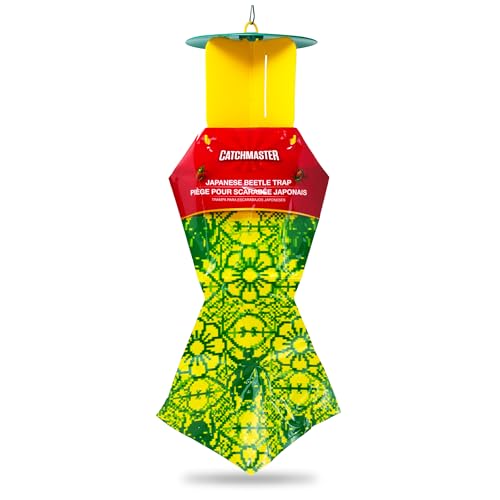 Catchmaster Japanese Beetle Traps 3 Pack, Outdoor Beetle Bags w/Dual Lure - size: 3-Pack with Lids