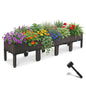 4Pcs Plastic Raised Garden Bed,62.4"×15.6"×14.4" Elevated Wicker Planter Box with Self-Watering System, Plants Garden Boxes with Legs for Growing Fresh Vegetables,Fruit,Flowers and Herbs - size: 4 Boxes-62.4×15.6×14.4in