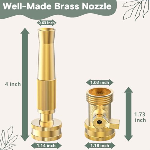 Twinkle Star Brass Twist Hose Nozzle, Hose Shut Off Valve, 4 Pack - color: Nozzle Twist 4 Pack