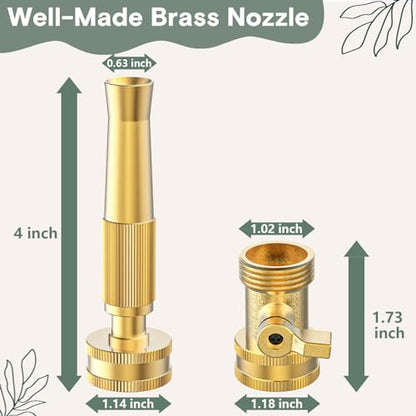 Twinkle Star Brass Twist Hose Nozzle, Hose Shut Off Valve, 4 Pack - color: Nozzle Twist 4 Pack