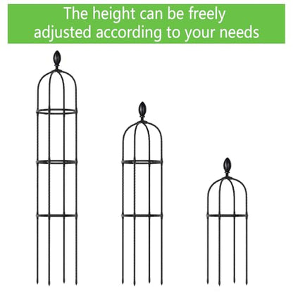 2 Pack 5Ft Tall Garden Obelisk Trellis for Climbing Plants Outdoor - size: 5 Ft（2Pcs）