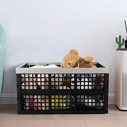 Vababa 42 L Stackable Collapsible Storage Crate, 3-Pack Storage Basket - size: 42 L