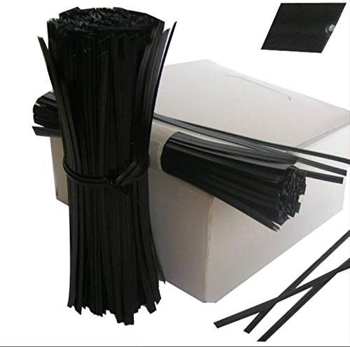 Weststone - 200pcs Heavy Duty (Wire#23) Plastic Twist Ties - 200 Black 8" - color: 200 Black 8"