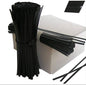Weststone - 200pcs Heavy Duty (Wire#23) Plastic Twist Ties - 200 Black 8" - color: 200 Black 8"