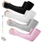 GOUNOD Gardening Sleeves to Cover Arms for Women with Thumb Holes-Sun Protection SPF Cooling Driving UV Blocking - color: 4 Pairs:black,white,light Grey,pink