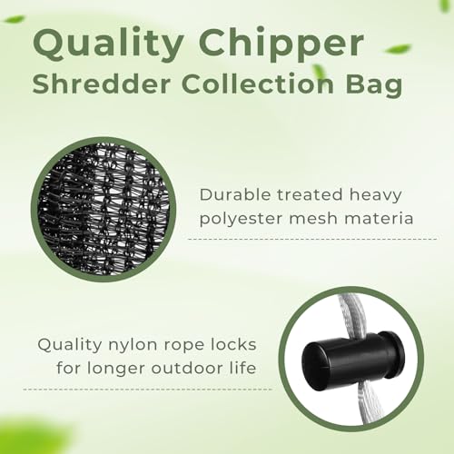 Universal 24" x 48" Wood Chipper Bag, Leaf Mulcher Shredder Bag