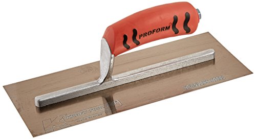 Kraft Tool PL457PF Golden Stainless Steel Plaster Trowel with ProForm Handle, 11-1/2 x 4-3/4-Inch - size: 11-1/2 x 4-3/4-Inch