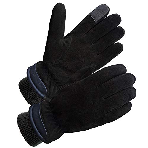 SKYDEER 3M Thinsulate Thermal Winter Work Gloves with Windproof Premium Genuine Deerskin Suede Leather (Unisex SD8671T) - color: Sd8652t, size: XX-Large