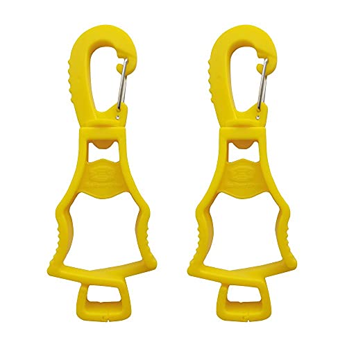 Seibertron Patented Glove Clips, Work Gloves Grabber Holder Clip to Pants, 2 Pieces Yellow - color: Yellow