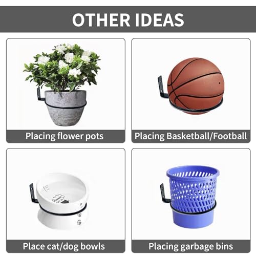 8 Inch Wall Mounted Plant Holder,Plant Wall Mount,Flower Pot Holder for Outside,Wall Planters for Indoor Plants (6 Pack) - size: 8 lnch-6Pack