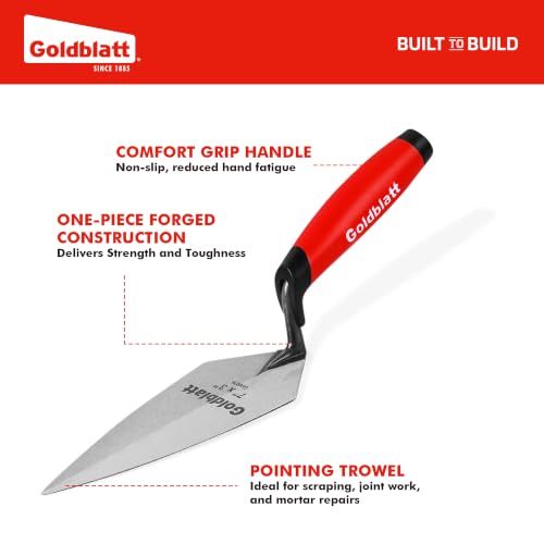 Goldblatt 7"X3" Pro One-Piece Forged Pointing Trowel - size: 7"X3"