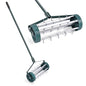 GYMAX Lawn Aerator, 17inch Heavy Duty Rolling Aerator with Sharp Spikes & Anti-Slip Handle, Push Grass Aerator for Lawn, Garden, Yard, Manual Aerator Tool (Basic) - style: Basic