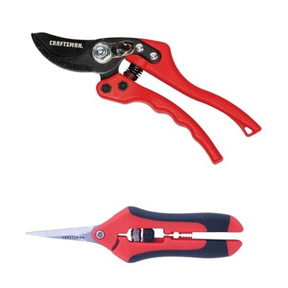 Stem and Branch Pruning Bundle: Bypass Pruner and Garden Snips