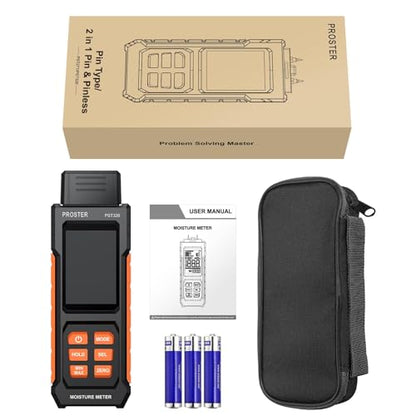 Proster 2-in-1 Moisture Meters Pin Pinless Tester for Wood/Drywall