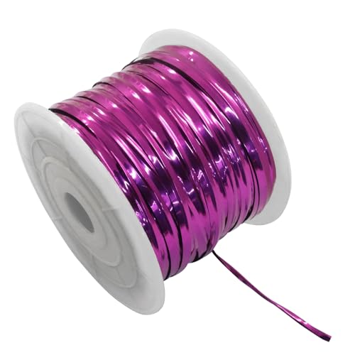 100 Yards Metallic Twist Ties Roll, 4mm, Hot Pink - color: Hot Pink
