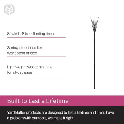 Yard Butler World's Greatest Shrub Rake, 8" Wide, ILT-8 - size: Bundle Pack