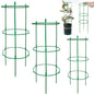 12 Packs Plant Support Stakes, Plant Support with Garden Wire Ties for Indoor Plants, Plastic Stackable Garden Flower Support, Plant Stakes for Tomato, Monstera, Peony, Hydrangea Climbing Plants