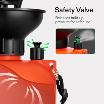 VIVOSUN 1.35-Gallon Pump Pressure Sprayer - color: Orange, size: 1.35 Gallons