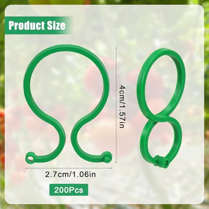 Hysagtek 100 Pcs Plant Clips for Climbing Plants Garden Clips Plant Support Clips for Tomato Gardening Clips Vegetable Clips for Support for Securing Plants - size: 100 Pcs