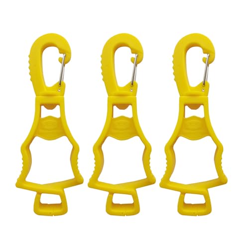 Seibertron Patented 3pcs Glove Clips, Glove Holder, Glove Clips for Work, for Duty Belt, for Construction Yellow - color: Yellow 3 Pieces