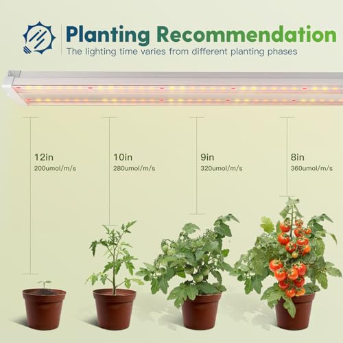 FREELICHT 1Pack 4FT Grow Light for Indoor Plants, 60W=350W, Full Spectrum