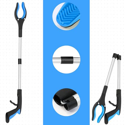 Grabber Reacher Tool - 32” Reacher Grabber Tool with Strong Magnetic and Swivel Head - Heavy Duty Pick Up Stick Grabbers for Seniors, Trash, Surgery Recovery Must Haves Gifts(Blue) - size: Dark Blue (Pack of 1)