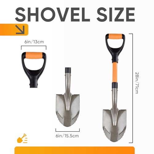 Garden Shovel, 28 inches Small, D-Handle