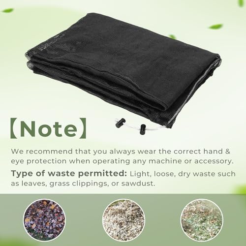 Universal 24" x 48" Wood Chipper Bag, Leaf Mulcher Shredder Bag