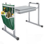 Garden Kneeler and Seat, 10.2" Stable and Save Anti-Tipping with Handle - color: Grey