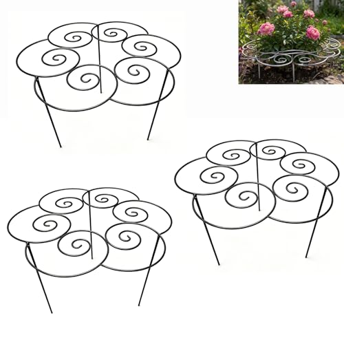 Metal Cloud-Shaped Plant Support Pole, Decorative Garden Bracket, Suitable for Climbing Plants, Peonies, Dahlias, and Other Flowers; Ideal for Decorating courtyards, lawns, and patios (3 Medium) - size: 3 Medium