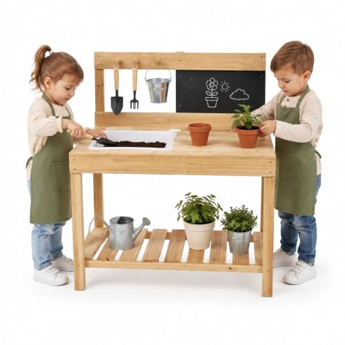 Kids Wooden Potting Bench Mud Kitchen