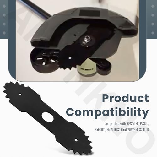 AMTHKNO 2-Pcs 9 inch Heavy-Duty Edger Blade for Ryobi Edger RY13050 RY13050A RY15518 RY40030 P2300, Replaces 638006008 638006007, 1" Center Hole - Quenched Steel