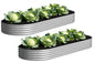2PCS 12x4x1FT Galvanized Metal Raised Garden Bed,Outdoor Planter Box for Vegetables - size: 12x4x1(2PCS)