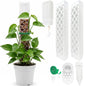 2 Pcs 9 Inch D Shaped Moss Pole with Watering Dripper, Plastic Moss Poles for Climbing Plants, Sturdy Monstera Plant Support, Self Watering Moss Pole Kit for Plants Indoor (1Pack 2Pcs-Translucent) - size: 1Pack 2Pcs-Translucent