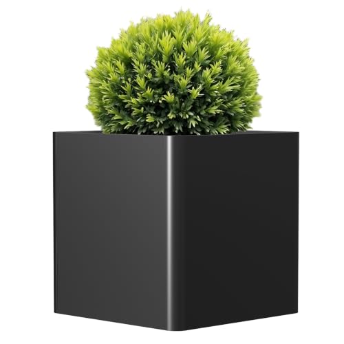 Square Large Outdoor Planter 20inch - color: Black, size: 20"L x 20"W x 20"H