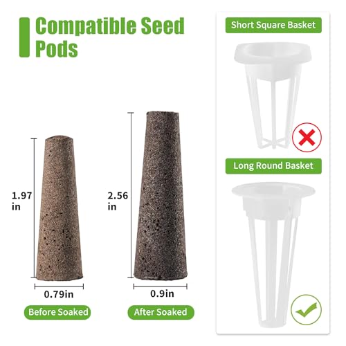 50ct Grow Sponges Hydroponic Root Sponges Compatible Aero Garden iDOO Hydroponics