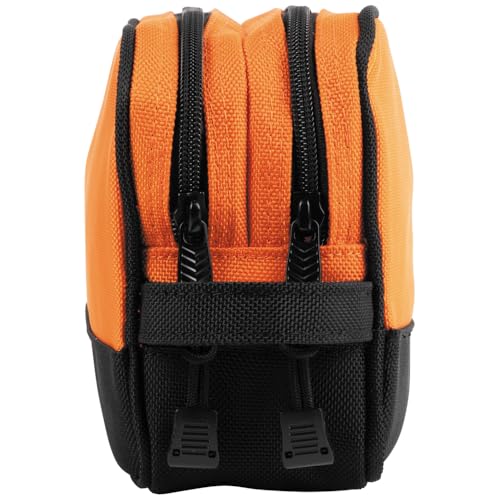 KLEIN TOOLS Tool Pouch, Dual Compartments, Heavy-Duty Tool Bag Organizer, Multipurpose Bag - size: 10" x 6"