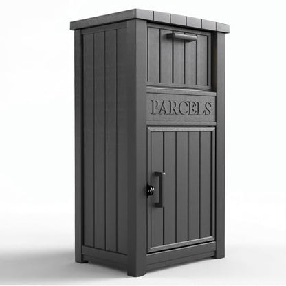 Package Delivery Box for Outside, Parcel Drop Box, Classic Black - color: Black