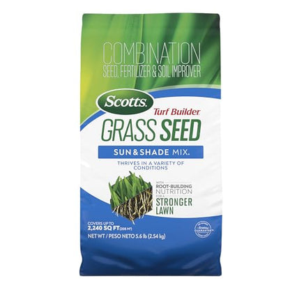 Scotts Turf Builder Grass Seed Sun & Shade Mix, 5.6 lbs. - size: 5.6 lb.
