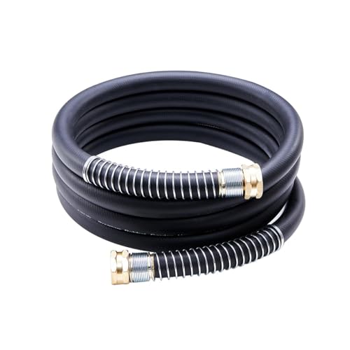 Guitrees Leader Garden Hose 10ft x 3/4", Heavy Duty Short Water Hose, Female to Female Fittings, Five Layered Braiding for Durability, 1000PSI Burst, 300PSI Working (Black) - color: Black, size: 3/4 10FT Female to Female