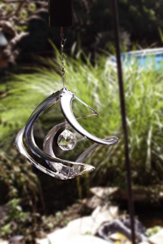 Red Carpet Studios The Original Helix Cosmix Wind Spinner, 11-Inch, Chrome and Crystal - color: Chrome - Crystal